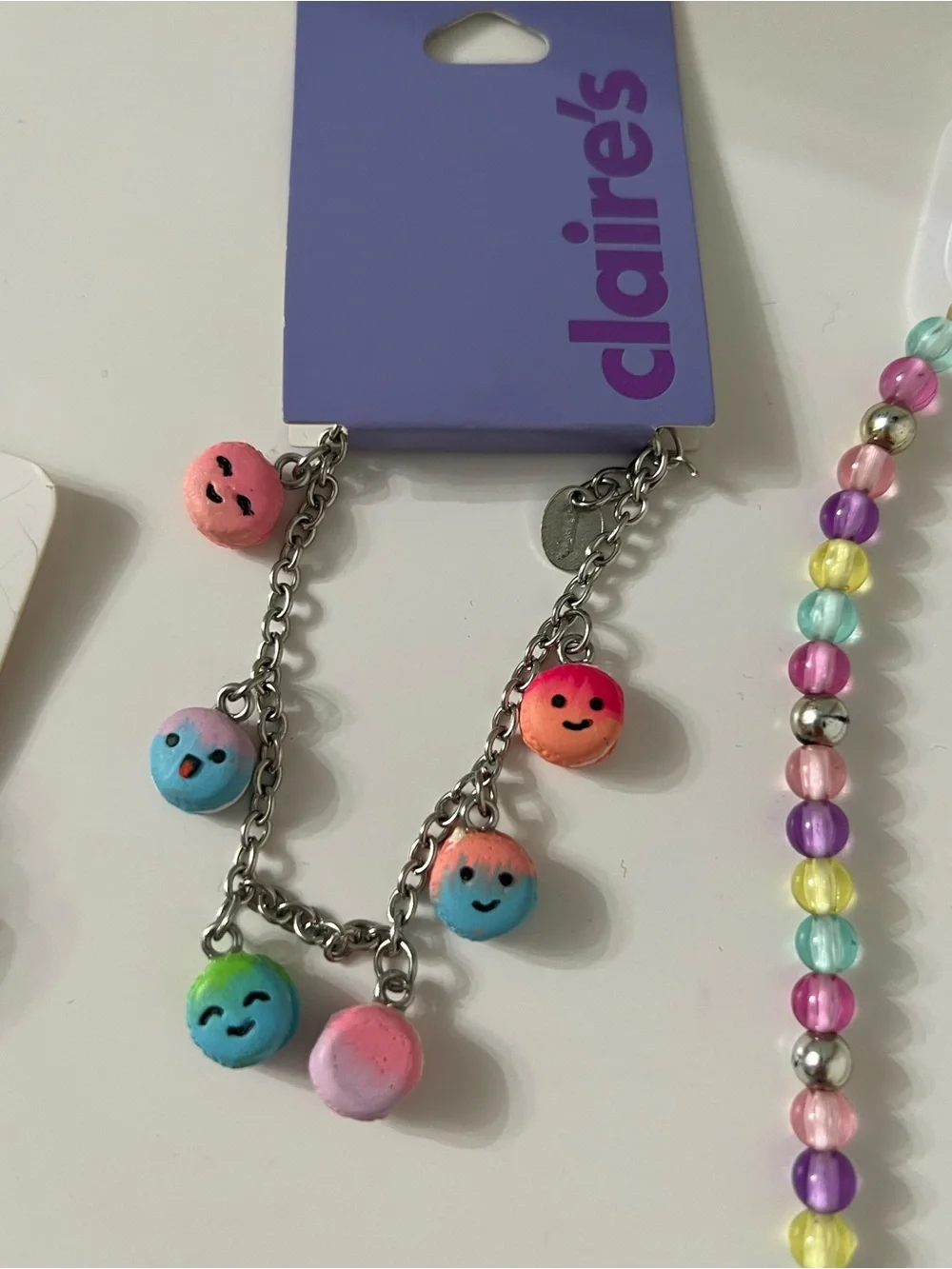 Icing Pastel Bead Necklace with Donut & Ice Cream Charms